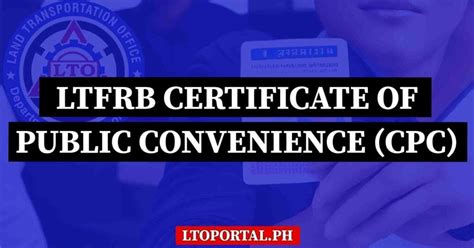 certificate of public convenience ltfrb